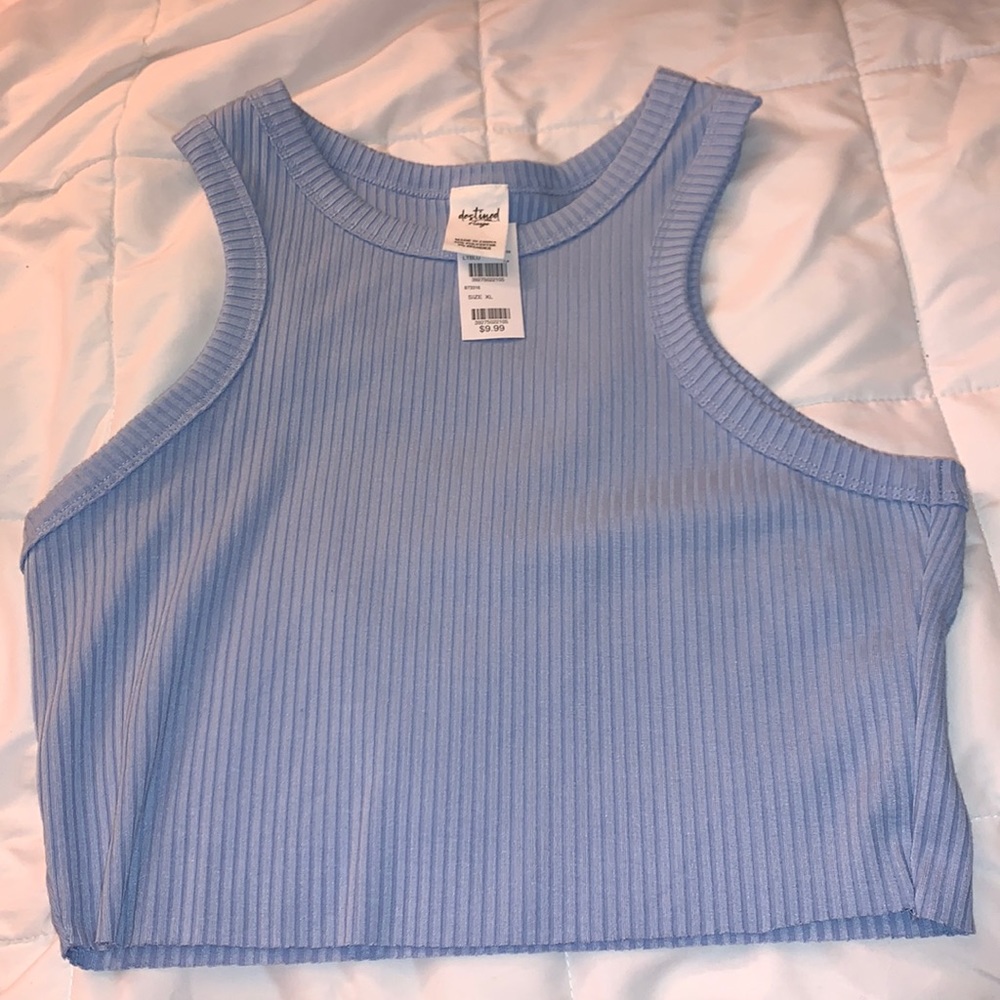Light blue crop top size XL